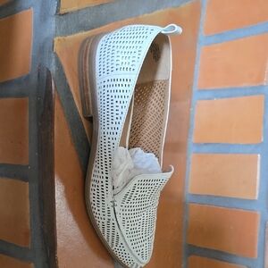 Crown White Perforated Flats for Everyday Comfort